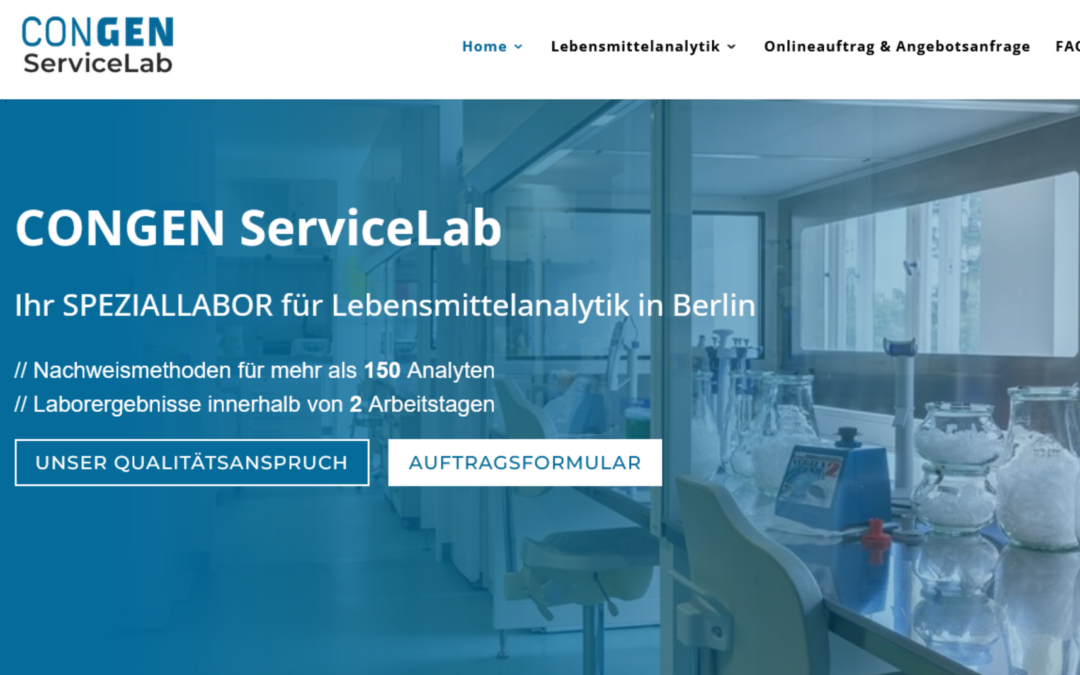 Einstellung CONGEN ServiceLab ab 2023